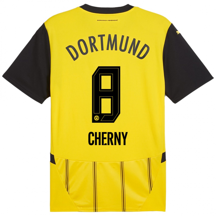 Niño Camiseta Nick Cherny #8 Amarillo Negro 1ª Equipación 2024/25 La Camisa