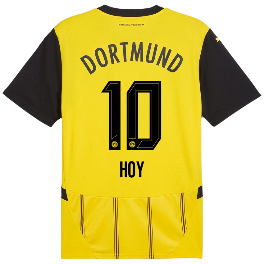 Niño Camiseta Justin Hoy #10 Amarillo Negro 1ª Equipación 2024/25 La Camisa