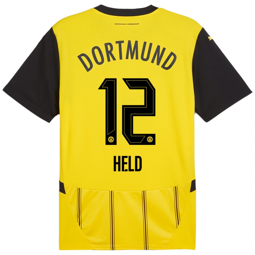 Niño Camiseta Aaron Held #12 Amarillo Negro 1ª Equipación 2024/25 La Camisa