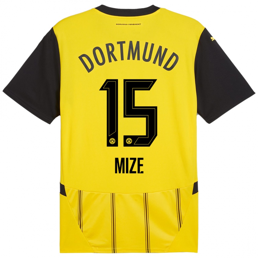 Niño Camiseta Jack Mize #15 Amarillo Negro 1ª Equipación 2024/25 La Camisa