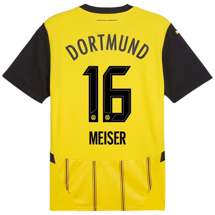 Niño Camiseta Tyler Meiser #16 Amarillo Negro 1ª Equipación 2024/25 La Camisa