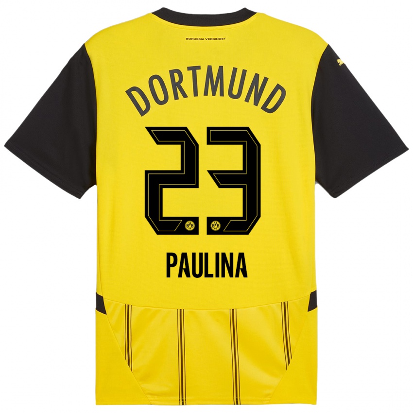 Niño Camiseta Jordi Paulina #23 Amarillo Negro 1ª Equipación 2024/25 La Camisa