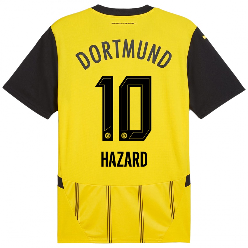 Niño Camiseta Thorgan Hazard #10 Amarillo Negro 1ª Equipación 2024/25 La Camisa