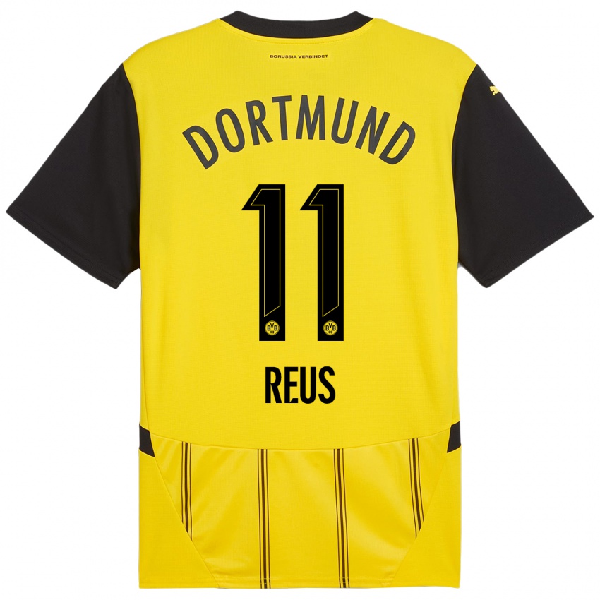 Niño Camiseta Marco Reus #11 Amarillo Negro 1ª Equipación 2024/25 La Camisa