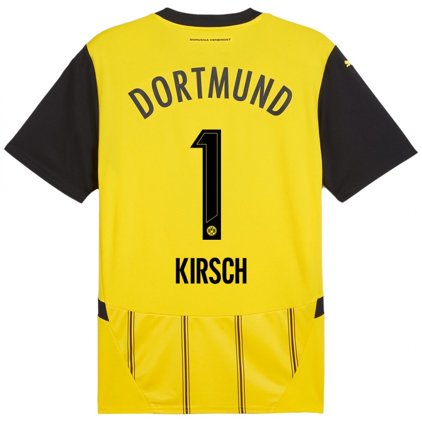 Niño Camiseta Marian Kirsch #1 Amarillo Negro 1ª Equipación 2024/25 La Camisa