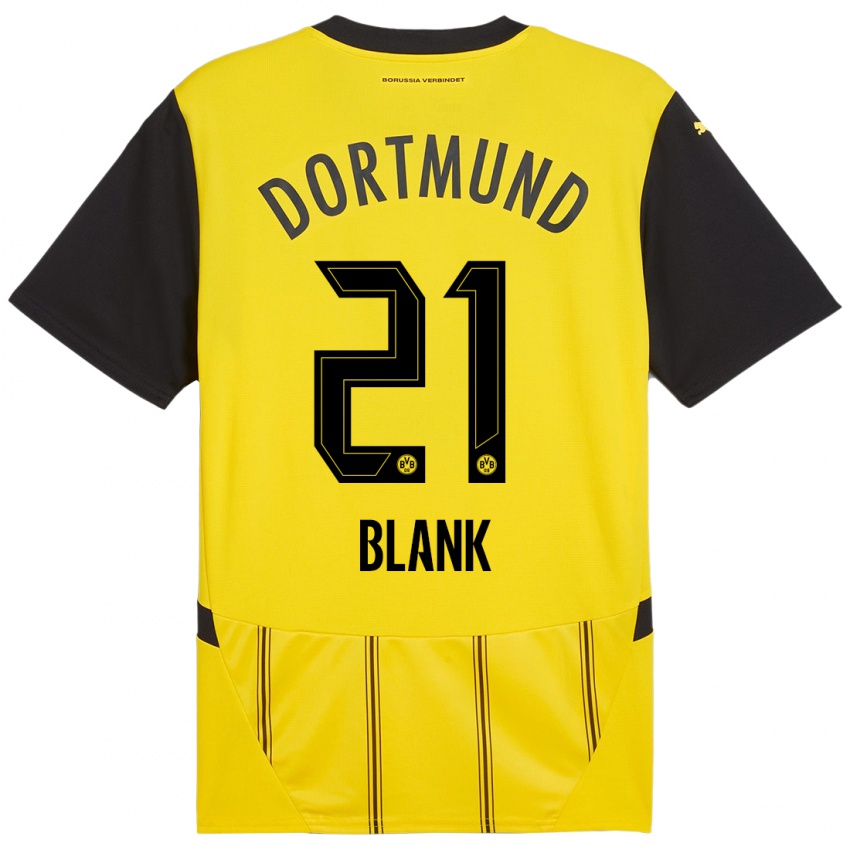 Niño Camiseta Hendry Blank #21 Amarillo Negro 1ª Equipación 2024/25 La Camisa