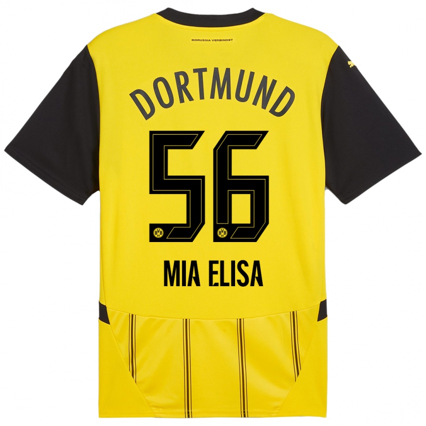 Niño Camiseta Bomnuter Mia Elisa #56 Amarillo Negro 1ª Equipación 2024/25 La Camisa