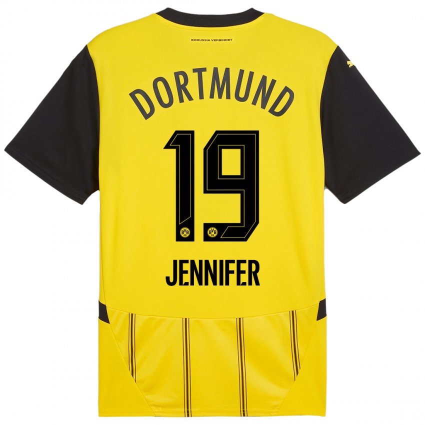 Niño Camiseta Gutierrez Bermejo Jennifer #19 Amarillo Negro 1ª Equipación 2024/25 La Camisa