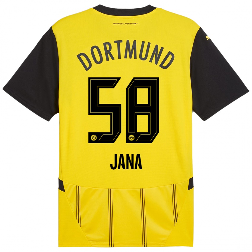 Niño Camiseta Nordberg Jana #58 Amarillo Negro 1ª Equipación 2024/25 La Camisa