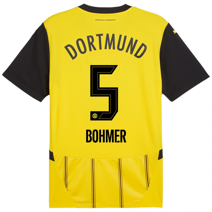 Niño Camiseta Tim Bohmer #5 Amarillo Negro 1ª Equipación 2024/25 La Camisa