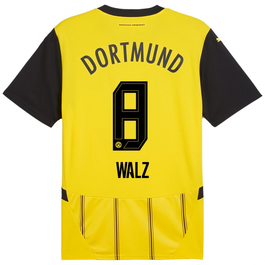 Niño Camiseta Vasco Walz #8 Amarillo Negro 1ª Equipación 2024/25 La Camisa