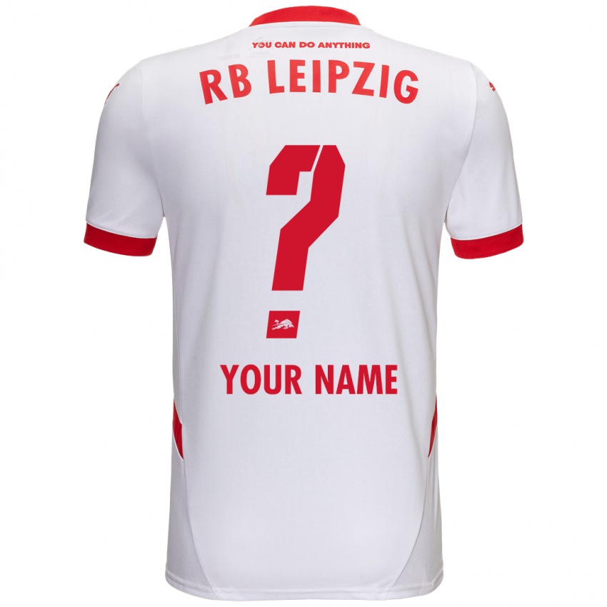 Niño Camiseta Su Nombre #0 Blanco Rojo 1ª Equipación 2024/25 La Camisa