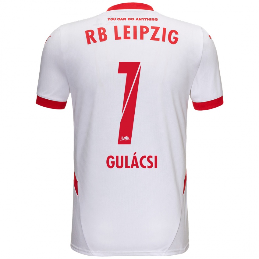 Niño Camiseta Peter Gulacsi #1 Blanco Rojo 1ª Equipación 2024/25 La Camisa