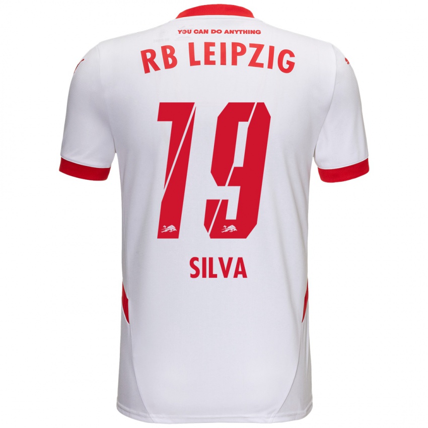 Niño Camiseta Andre Silva #19 Blanco Rojo 1ª Equipación 2024/25 La Camisa