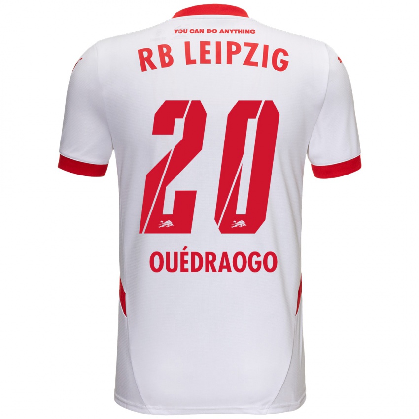 Niño Camiseta Assan Ouédraogo #20 Blanco Rojo 1ª Equipación 2024/25 La Camisa