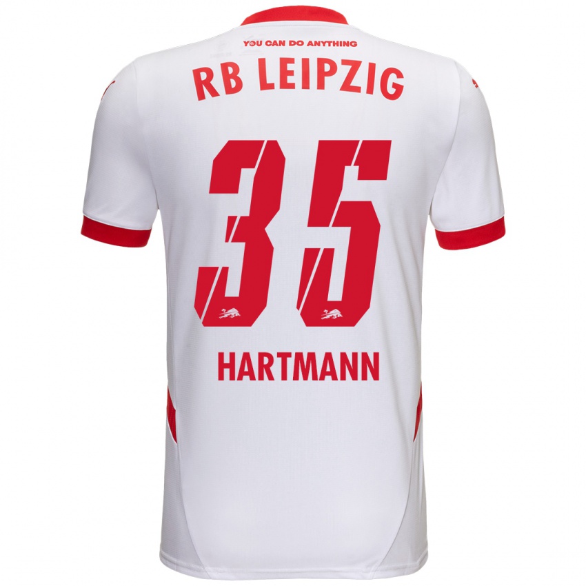 Niño Camiseta Fabrice Hartmann #35 Blanco Rojo 1ª Equipación 2024/25 La Camisa