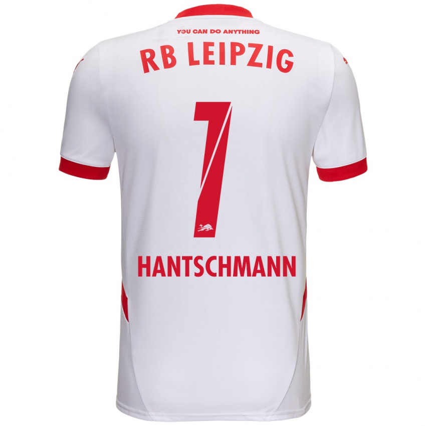 Niño Camiseta Franz Hantschmann #1 Blanco Rojo 1ª Equipación 2024/25 La Camisa