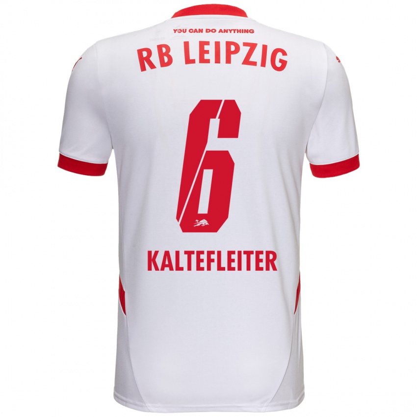 Niño Camiseta Benno Kaltefleiter #6 Blanco Rojo 1ª Equipación 2024/25 La Camisa