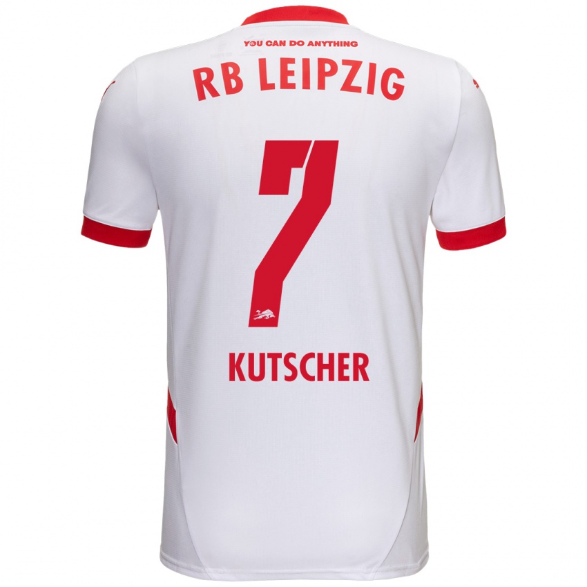 Niño Camiseta Matthes Kutscher #7 Blanco Rojo 1ª Equipación 2024/25 La Camisa