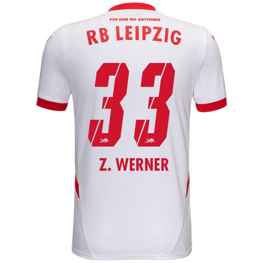 Niño Camiseta Zoé Werner #33 Blanco Rojo 1ª Equipación 2024/25 La Camisa