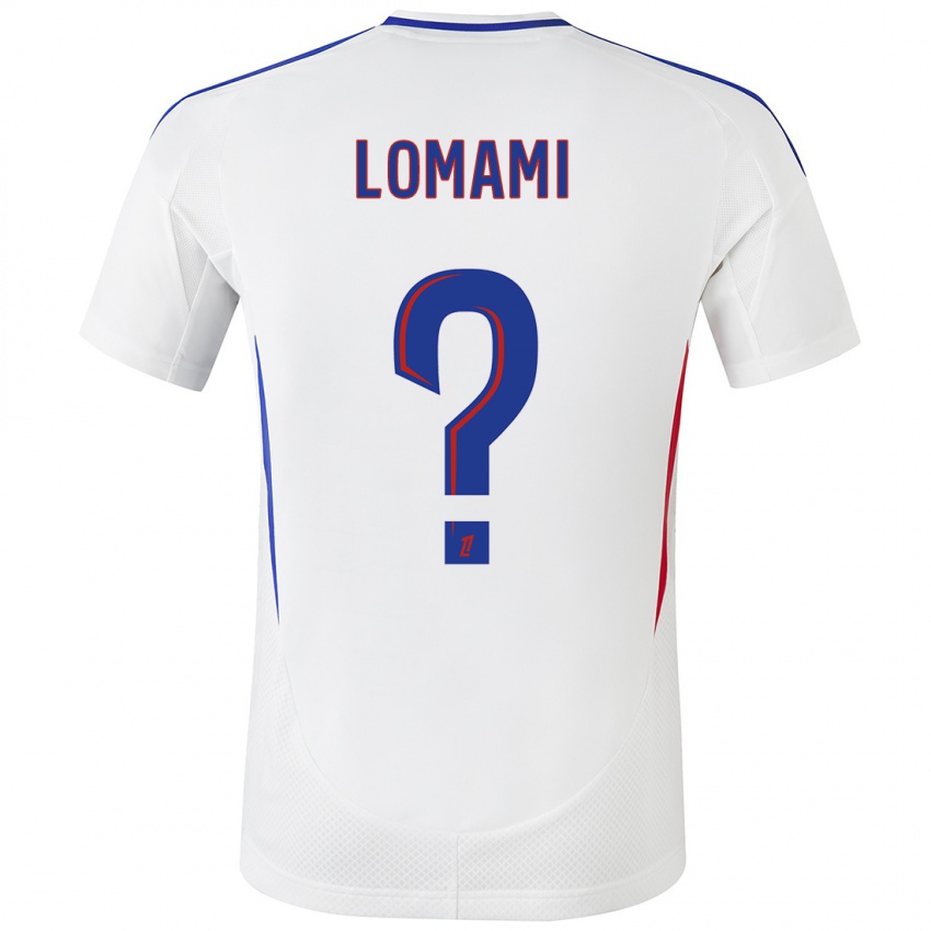 Niño Camiseta Irvyn Lomami #0 Blanco Azul 1ª Equipación 2024/25 La Camisa