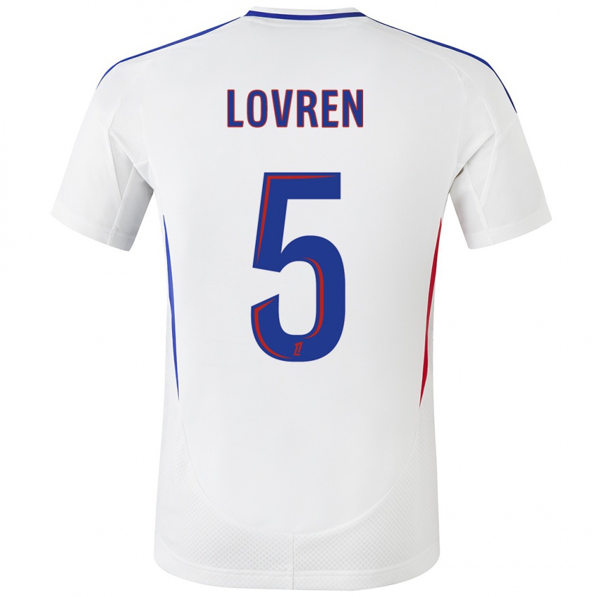 Niño Camiseta Dejan Lovren #5 Blanco Azul 1ª Equipación 2024/25 La Camisa