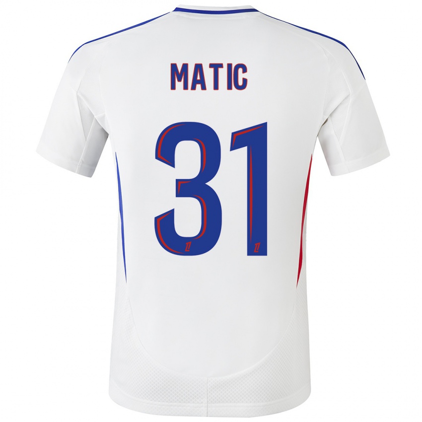 Niño Camiseta Nemanja Matic #31 Blanco Azul 1ª Equipación 2024/25 La Camisa