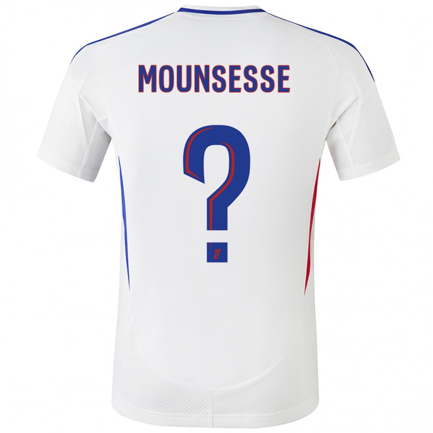 Niño Camiseta Jeremy Mounsesse #0 Blanco Azul 1ª Equipación 2024/25 La Camisa