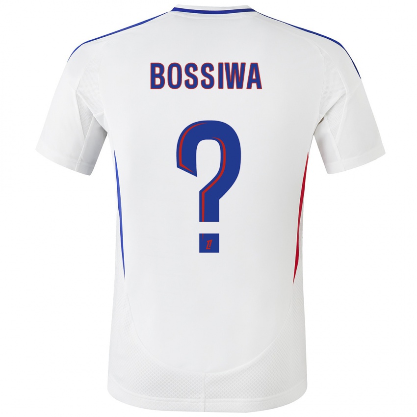 Niño Camiseta Samuel Bossiwa #0 Blanco Azul 1ª Equipación 2024/25 La Camisa