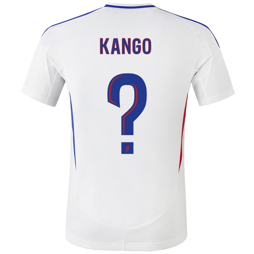 Niño Camiseta Steeve Kango #0 Blanco Azul 1ª Equipación 2024/25 La Camisa