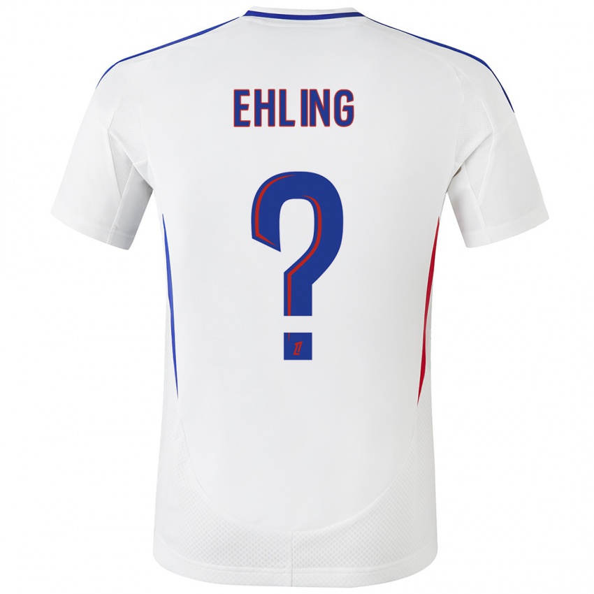 Niño Camiseta Thibaut Ehling #0 Blanco Azul 1ª Equipación 2024/25 La Camisa