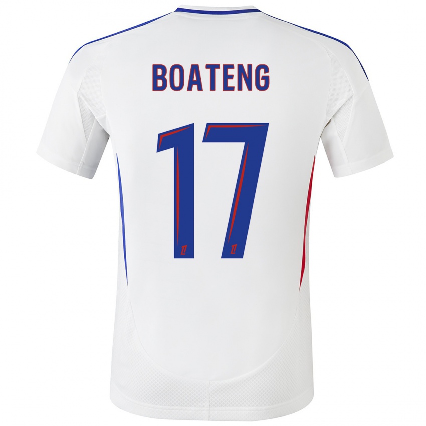 Niño Camiseta Jerome Boateng #17 Blanco Azul 1ª Equipación 2024/25 La Camisa