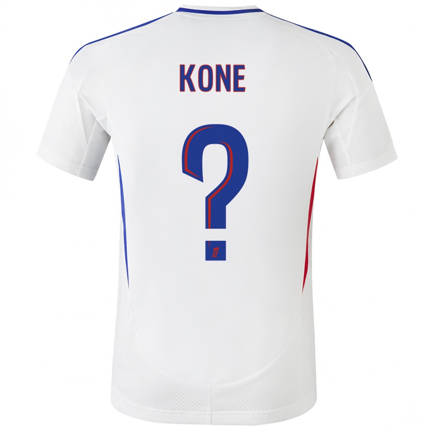 Niño Camiseta Youssouf Kone #0 Blanco Azul 1ª Equipación 2024/25 La Camisa