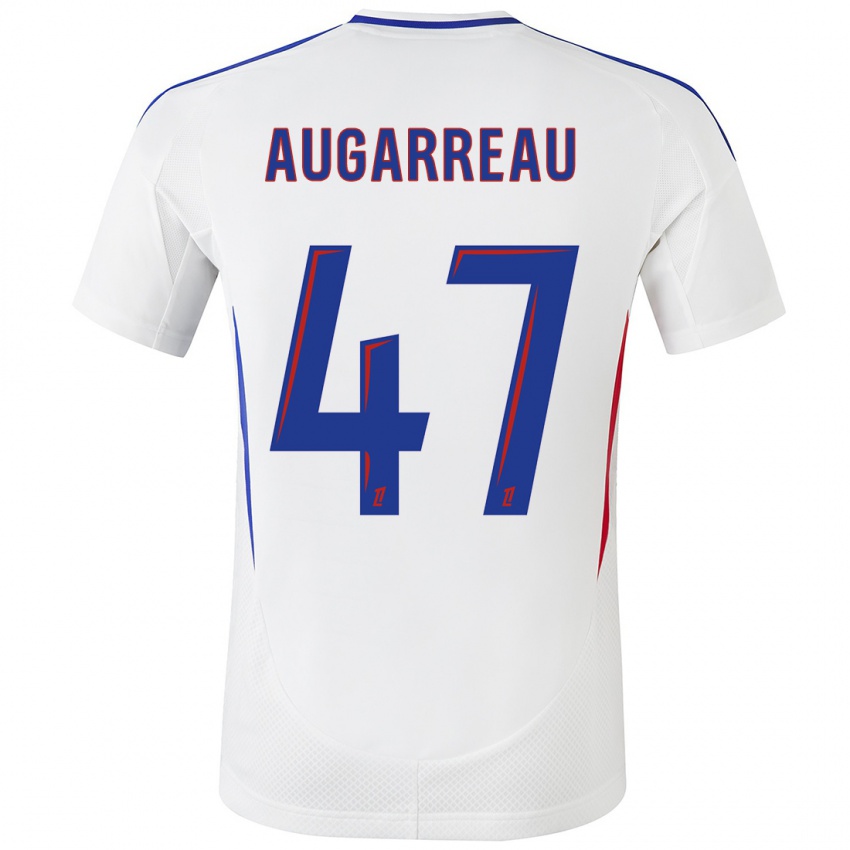 Niño Camiseta Sofiane Augarreau #47 Blanco Azul 1ª Equipación 2024/25 La Camisa