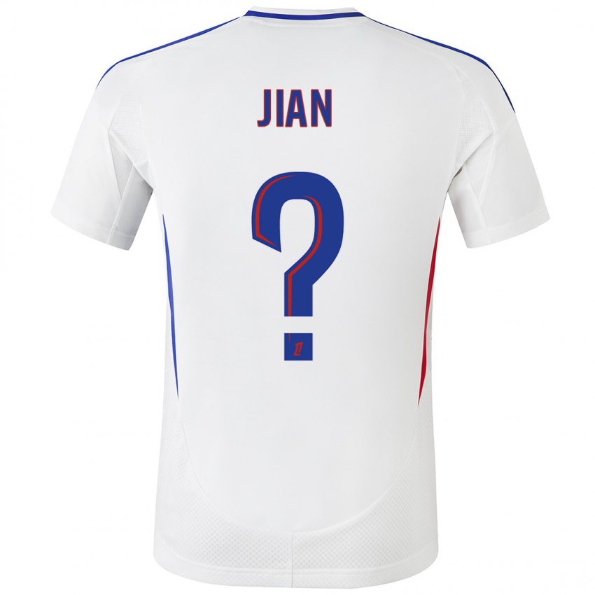 Niño Camiseta Tao Jian #0 Blanco Azul 1ª Equipación 2024/25 La Camisa