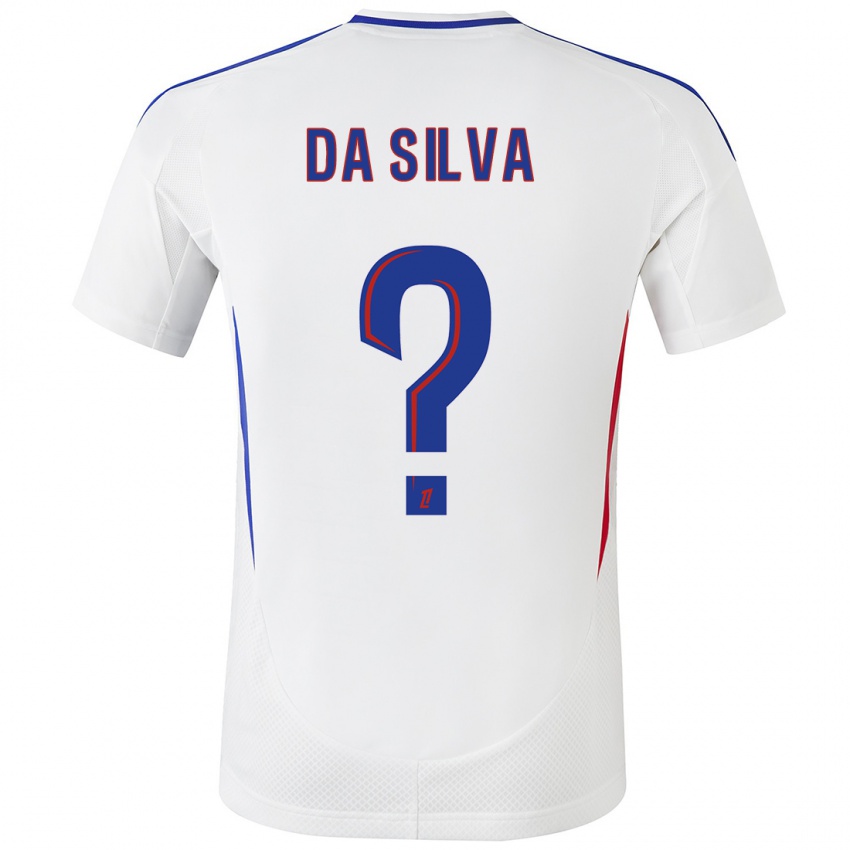 Niño Camiseta Florent Da Silva #0 Blanco Azul 1ª Equipación 2024/25 La Camisa