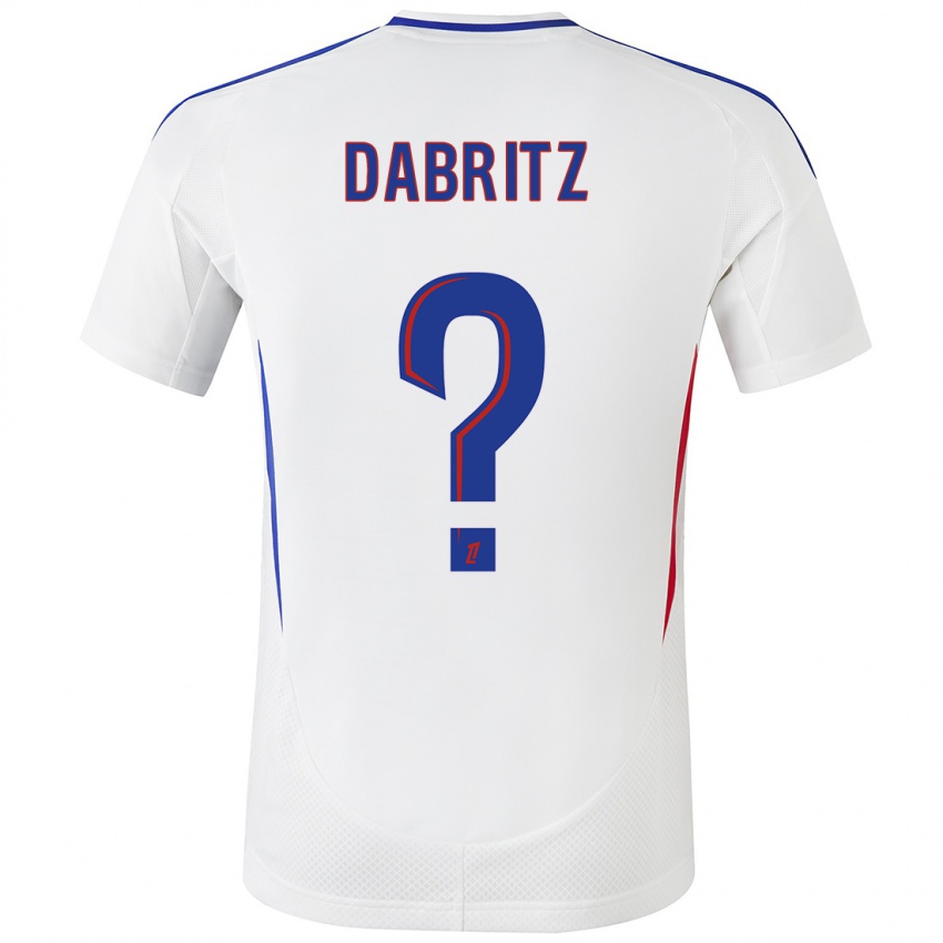 Niño Camiseta Sara Dabritz #0 Blanco Azul 1ª Equipación 2024/25 La Camisa