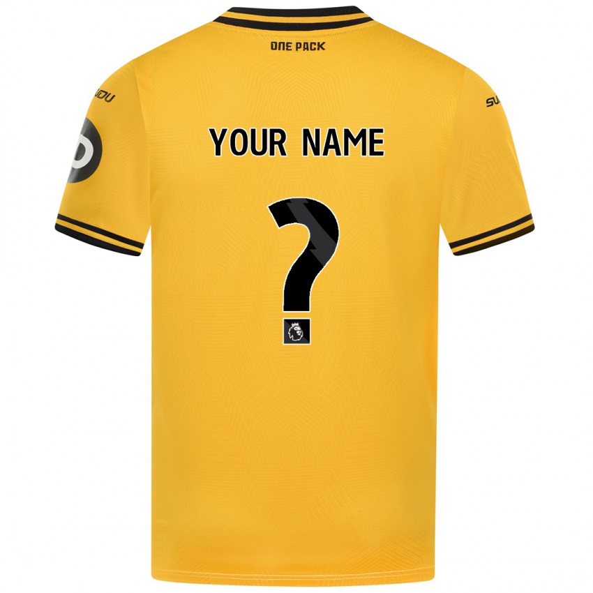 Niño Camiseta Su Nombre #0 Amarillo 1ª Equipación 2024/25 La Camisa