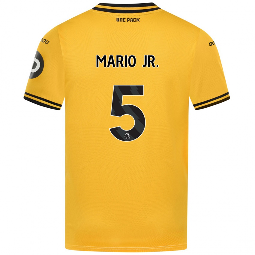 Niño Camiseta Mario Lemina #5 Amarillo 1ª Equipación 2024/25 La Camisa