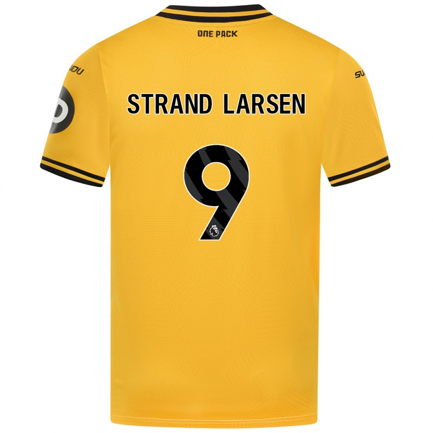 Niño Camiseta Jørgen Strand Larsen #9 Amarillo 1ª Equipación 2024/25 La Camisa