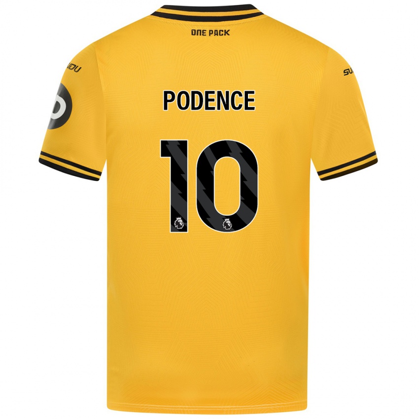 Niño Camiseta Daniel Podence #10 Amarillo 1ª Equipación 2024/25 La Camisa