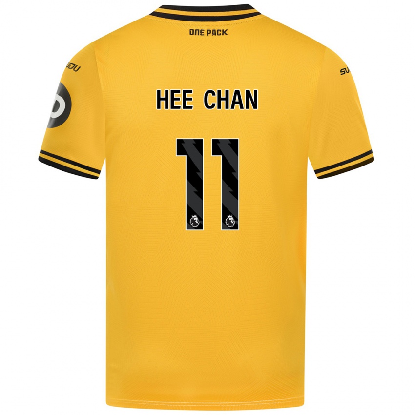 Niño Camiseta Hee-Chan Hwang #11 Amarillo 1ª Equipación 2024/25 La Camisa