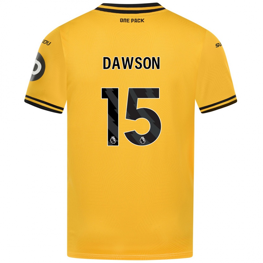 Niño Camiseta Craig Dawson #15 Amarillo 1ª Equipación 2024/25 La Camisa