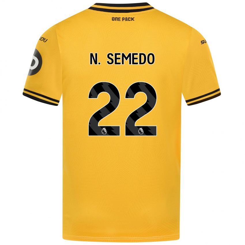 Niño Camiseta Nelson Semedo #22 Amarillo 1ª Equipación 2024/25 La Camisa