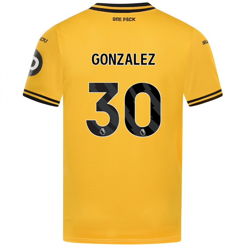 Niño Camiseta Enso González #30 Amarillo 1ª Equipación 2024/25 La Camisa