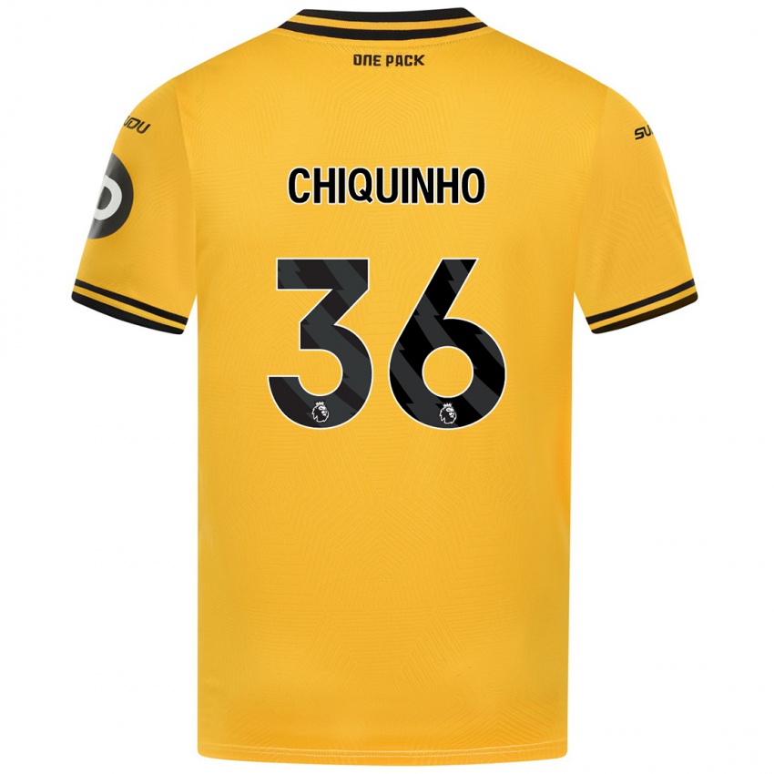 Niño Camiseta Chiquinho #36 Amarillo 1ª Equipación 2024/25 La Camisa