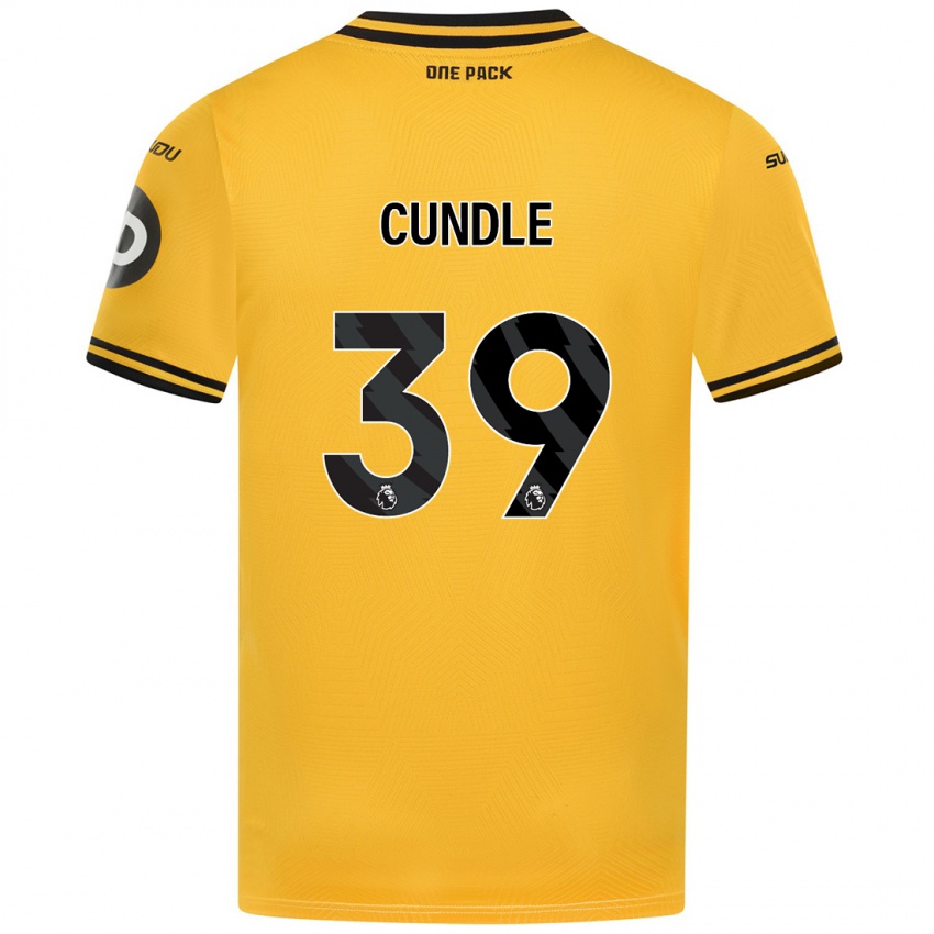 Niño Camiseta Luke Cundle #39 Amarillo 1ª Equipación 2024/25 La Camisa