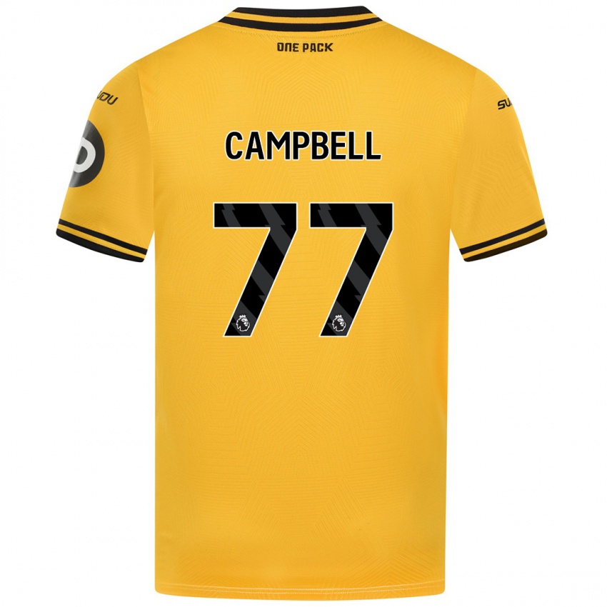 Niño Camiseta Chem Campbell #77 Amarillo 1ª Equipación 2024/25 La Camisa