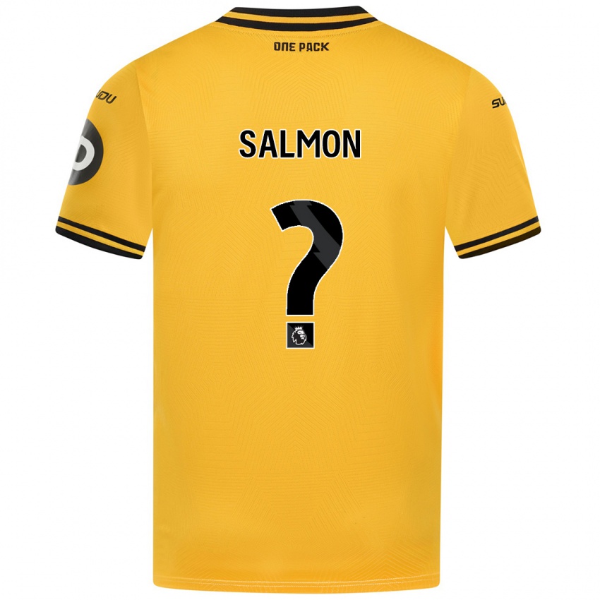 Niño Camiseta Fabian Salmon #0 Amarillo 1ª Equipación 2024/25 La Camisa