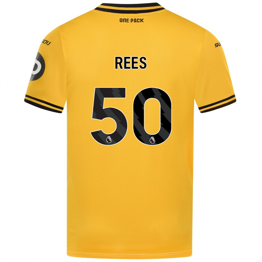 Niño Camiseta Mason Rees #50 Amarillo 1ª Equipación 2024/25 La Camisa